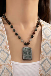 Elegant Semi Precious Bead and Pendant Necklace, Necklaces, $ 39.95, A Moment Of Now™